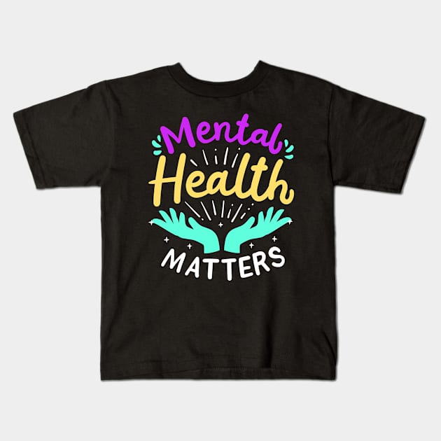 Mental Health Awareness Psychologist Kids T-Shirt by KAWAIITEE